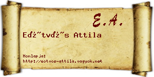 Eötvös Attila névjegykártya